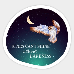 Owl in Starry Night Sky Sticker